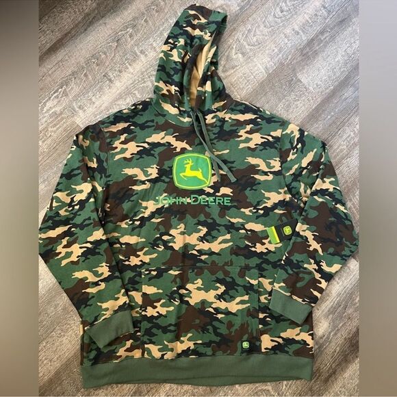 John Deere Core Graphic Logo Hoodie Camo- Size XXL - Picture 1 of 10